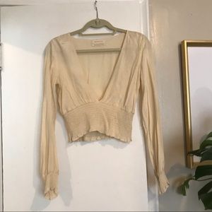 Urban outfitters deep V neck crop